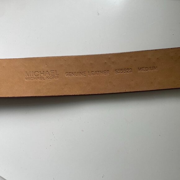 Michael Kors Leather Rica Studded Belt Women's Size Medium Dark Brown Western - Picture 8 of 9